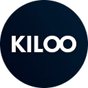 Logo twórcy gry Kiloo w białych literach na ciemnym okrągłym tle.